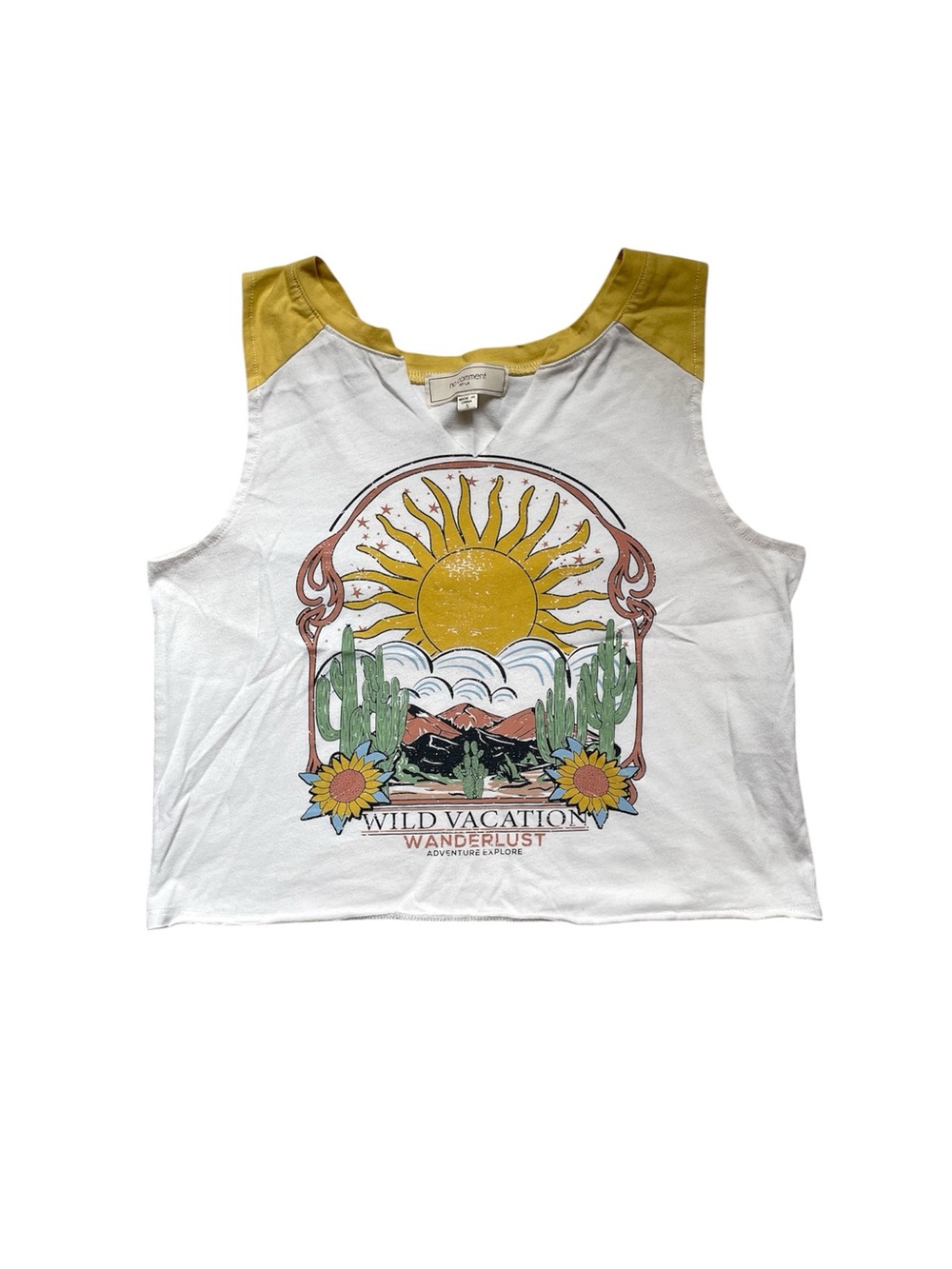 Women’s juniors No comment Wild Vacation wanderlust desert sun Graphic Crop Top
